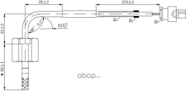 Датчик температуры выхлопных газов MERCEDES W204/W205/C218/C219/W211/W212/W164 (2005>) (Magtechnic). Артикул mag0028og
