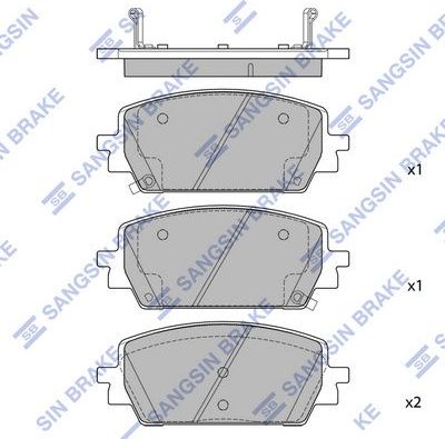Тормозные колодки Sangsin Hi-Q. Артикул SP4513
