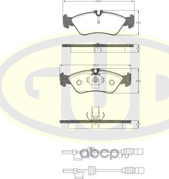 Тормозные колодки G.U.D.. Артикул GBP058000