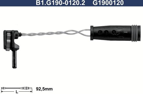 Датчик износа тормозных колодок  Galfer. Артикул B1.G190-0120.2