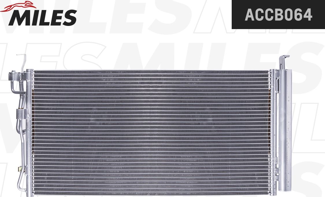 Радиатор кондиционера (конденсатор) Miles (алюминий). Артикул ACCB064