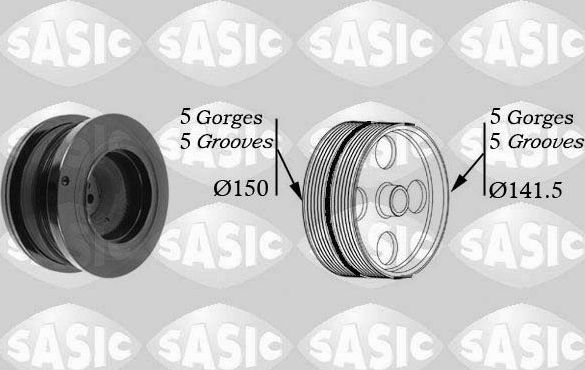 Шкив коленвала Sasic для Land Rover Range Rover III 2002-2012. Артикул 9001812