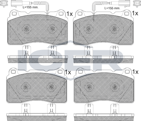 Тормозные колодки Icer для Alfa Romeo Giulietta III 2010-2026. Артикул 182010