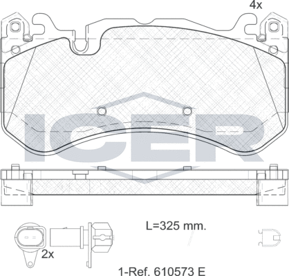 Тормозные колодки Icer. Артикул 182079-203