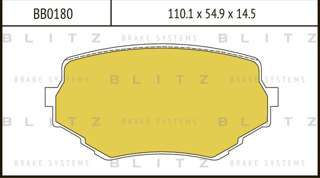 Колодки тормозные дисковые | перед | (Blitz) Blitz. Артикул BB0180