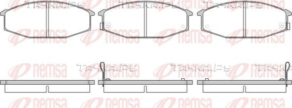 Тормозные колодки Remsa передние для Nissan Urvan II (E23) 1981-1988. Артикул 0115.02