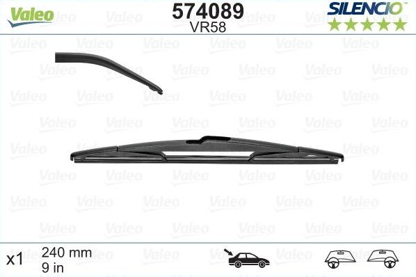 Щетка стеклоочистителя (дворник) Valeo Silencio. Артикул 574089