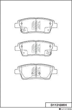 Тормозные колодки MK Kashiyama задние для Kia Quoris I 2013-2015. Артикул D11318MH