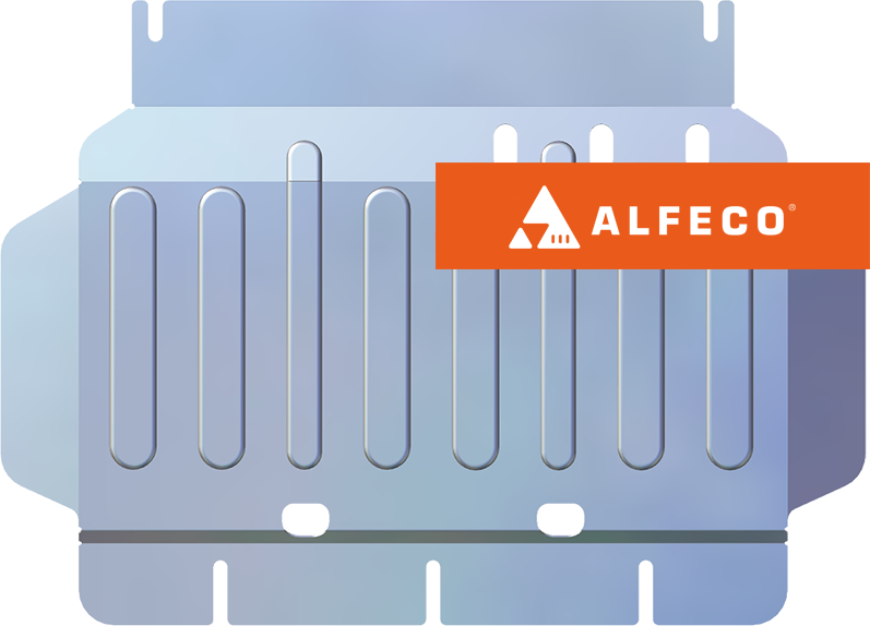 Защита алюминиевая Alfeco (4 мм) для редуктора переднего моста Ford Expedition (U553) 2021-2026. Артикул ALF.07.49 AL4