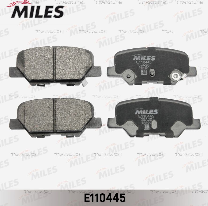 Тормозные колодки Miles (Semi-Metallic) для Mitsubishi Eclipse Cross 2017-2026. Артикул E110445
