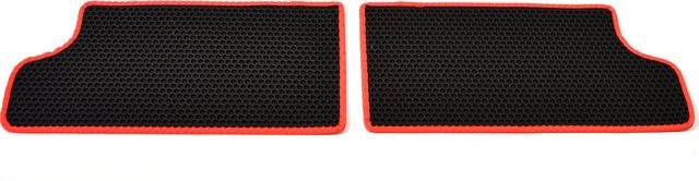 Коврики резиновые Avtodriver SOTA для салона Lada Largus 2012-2026 (3 ряд) Черные, красный кант. Артикул EVAS.0743.02