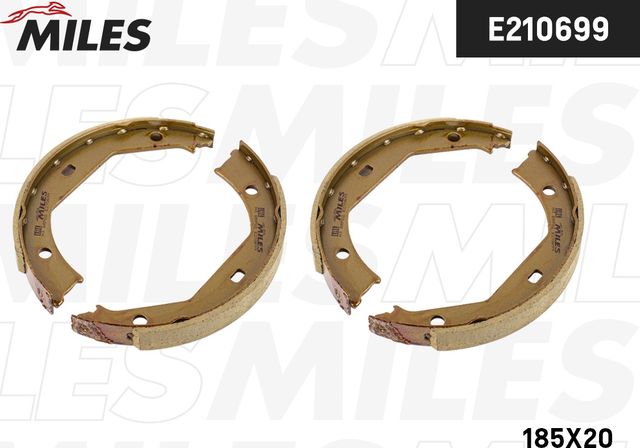 Тормозные колодки (стояночная тормозная система) Miles задние для BMW 1 I (E82/E88) 2007-2013. Артикул E210699