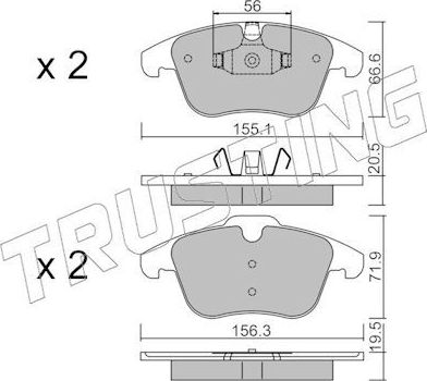 Тормозные колодки Trusting. Артикул 691.6