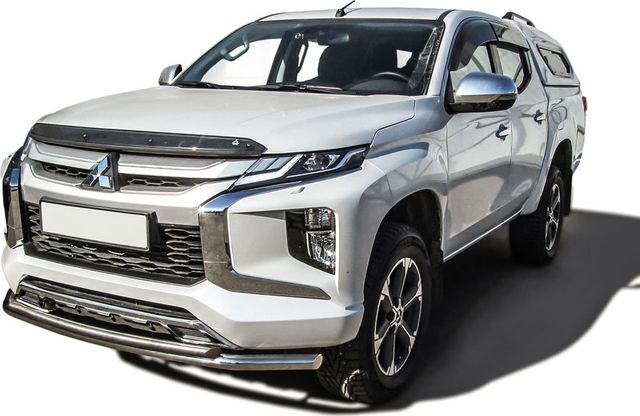 Защита Slitkoff переднего бампера d57/42 двойная для Mitsubishi L200 V рестайлинг 2018-2026. Артикул ML18-003