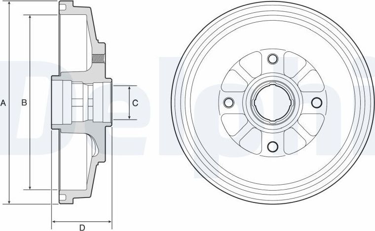 Тормозной барабан Delphi. Артикул BF577