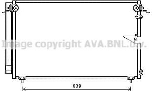 Радиатор кондиционера (конденсатор) AVA (алюминий). Артикул TO5654D