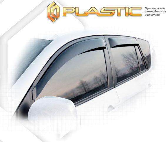 Дефлекторы СА Пластик для окон (Classic полупрозрачный) Toyota Rav4 2006-2008. Артикул 2010030301273