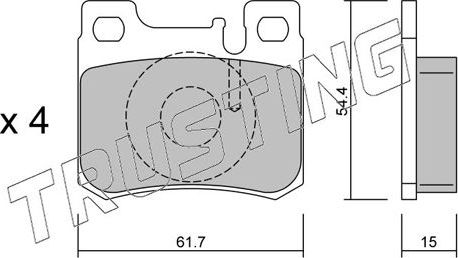 Тормозные колодки Trusting. Артикул 582.0