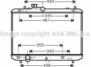 Радиатор охлаждения двигателя AVA. Артикул SZ2083