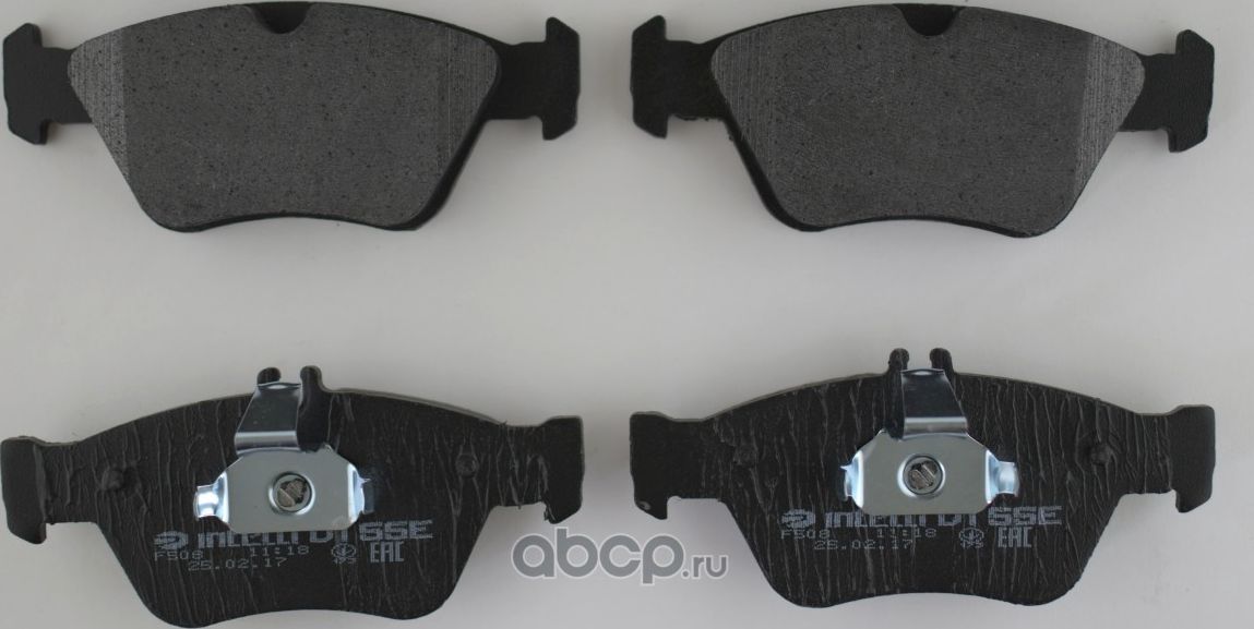 Колодки дискового тормоза передние для автомобилей (Intelli). Артикул D155E