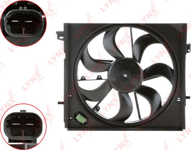 Вентилятор радиатора двигателя LYNXauto для Renault Kadjar I 2015-2026. Артикул RF-1571