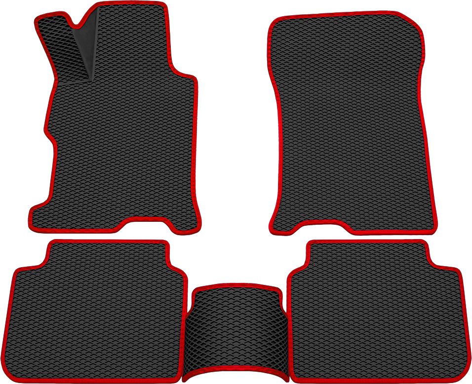 Коврики Rezkon 3D EVA Ромб резиновые для салона Honda Accord IX 2012-2015 Красный кант. Артикул 9219005204
