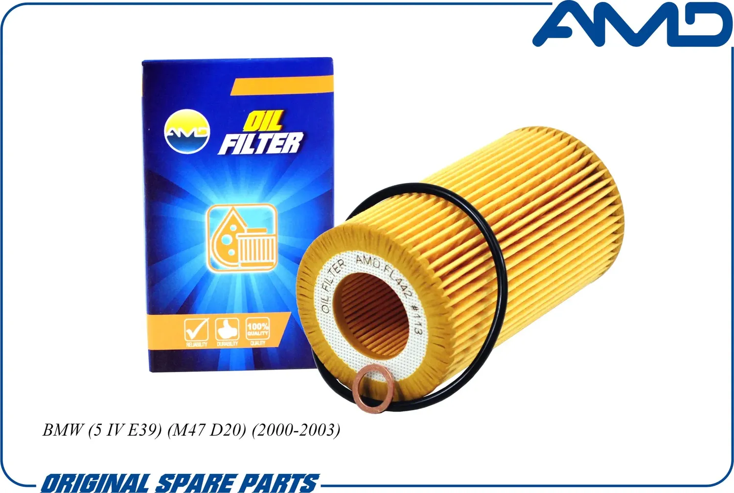 Фильтр масляный BMW E46/E39 1.8D/2.0D/ROVER 75 2.0D (AMD). Артикул AMD.FL442