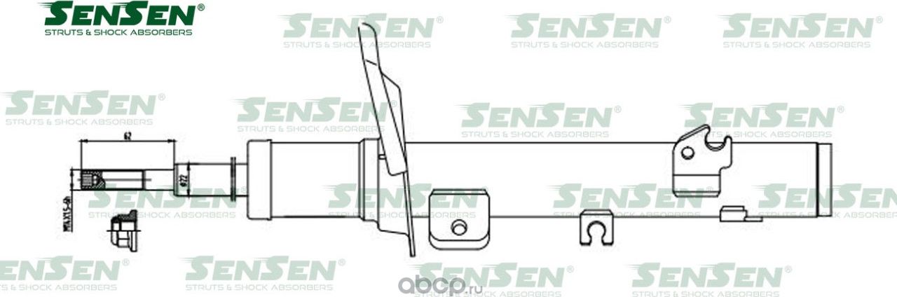 АМОРТ. ПЕРЕД. ПРАВ. ГАЗ PEUGEOT 207 / 207 CC / 207 SW (Sensen). Артикул 42141659