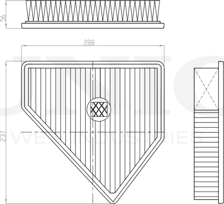 Фильтр воздушный (Unio). Артикул FLT-10040
