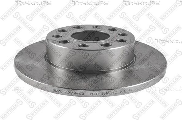 Тормозной диск Stellox задний для Audi A3 II (8P) 2003-2013. Артикул 6020-4794-SX