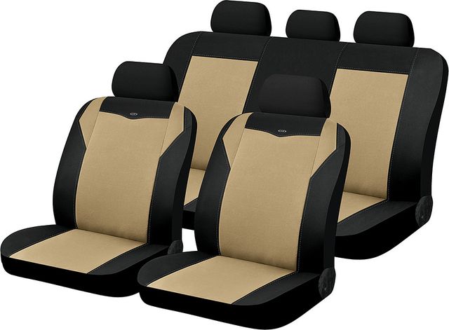 Чехлы универсальные Hadar Rosen Oxford на сидения авто, цвет Бежевый/Черный. Артикул 10591