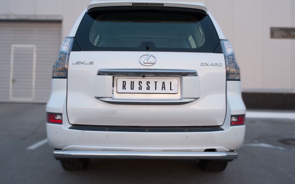 Защита RusStal заднего бампера d63 (секции) для Lexus GX 460 II 2014-2026. Артикул LGXZ-001848
