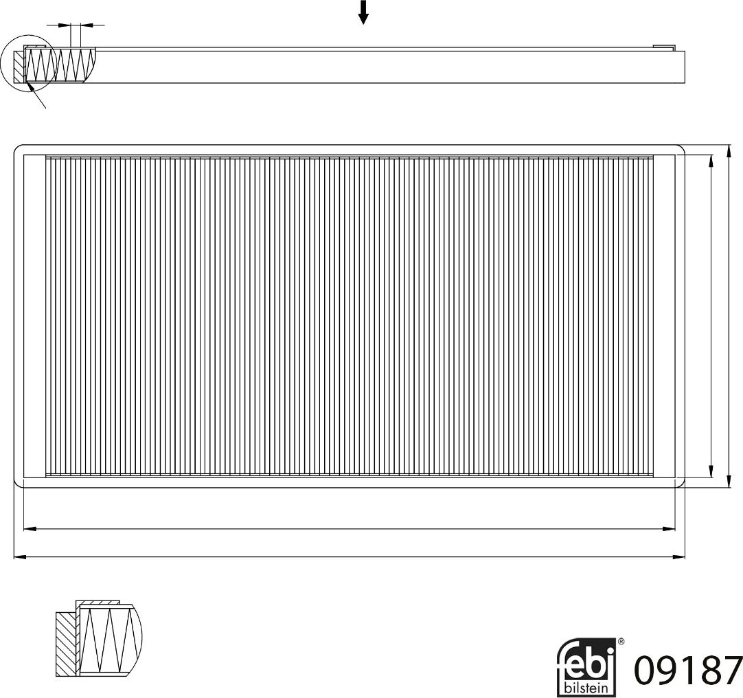 Салонный фильтр Febi Bilstein. Артикул 09187