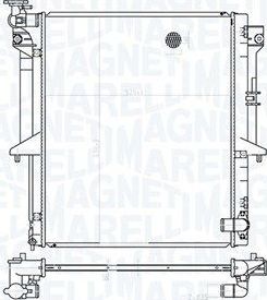Радиатор охлаждения двигателя Magneti Marelli для Mitsubishi L200 IV 2005-2015. Артикул 350213177300