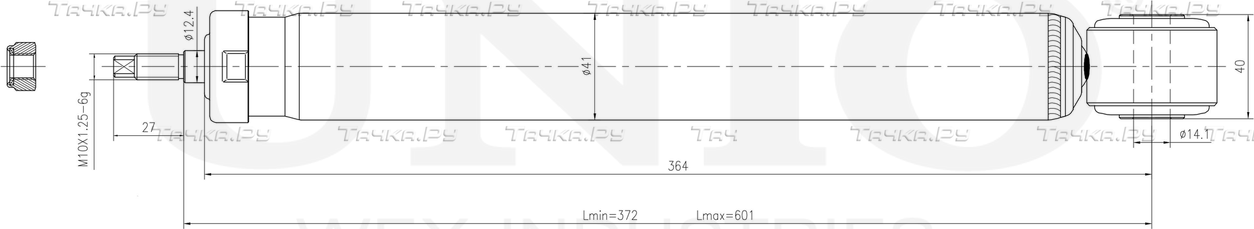 Амортизатор подвески (Unio). Артикул SAB-10721