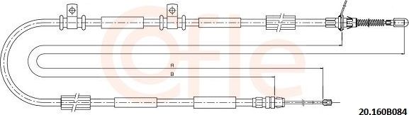 Трос ручника (тросик ручного тормоза) Cofle. Артикул 92.20.160B084