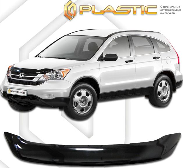 Дефлектор СА Пластик для капота (Classic черный) Honda CR-V 2008-2012. Артикул 2010010107550