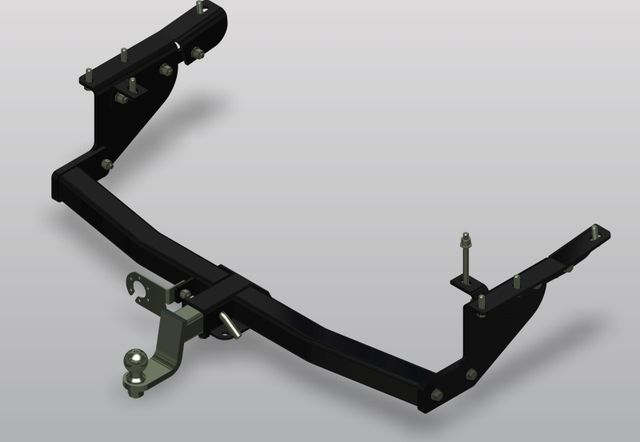 Фаркоп AvtoS под американский квадрат для Nissan Patrol Y62 2010-2026 без шара в комплекте. Артикул NS 32