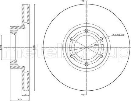 Тормозной диск Trusting передний для Nissan Interstar 2002-2026. Артикул DF665