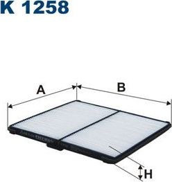 Салонный фильтр Filtron для Daewoo Matiz I 1998-2015. Артикул K 1258