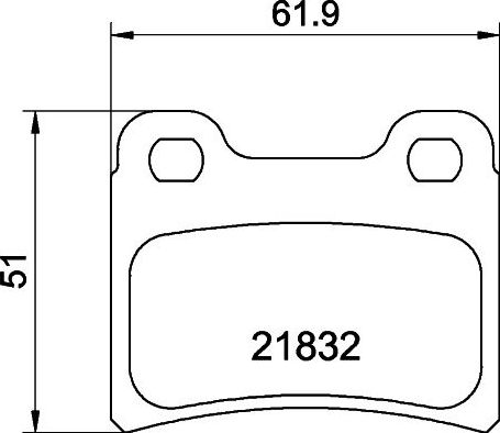 Тормозные колодки Mintex задние для Kia Sephia I 1993-1997. Артикул MDB1554