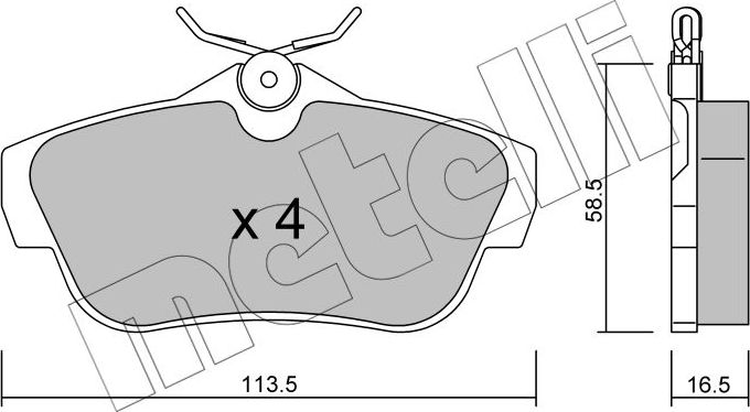 Тормозные колодки Metelli. Артикул 22-0712-0