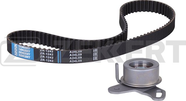 Ремень ГРМ с роликами (комплект) Zekkert (HNBR (Hydrierter Acryl-Nitril-Butadien-Kautschuk)) для Hyundai Lantra II 1996-2000. Артикул ZR-1242