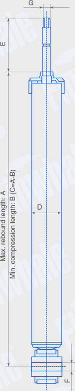 Амортизатор Finwhale задний для Ford Fiesta V 2001-2010. Артикул 25076GU