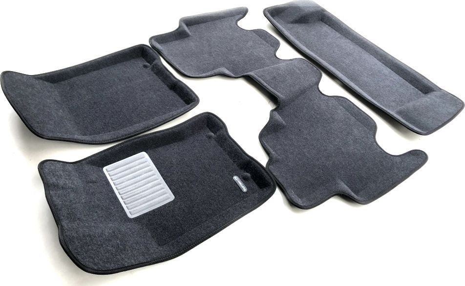 Коврики текстильные Euromat 3D Business для салона Kia Mohave (3 ряда) 2009-2026 Темно-серые. Артикул EMC3D-002924G