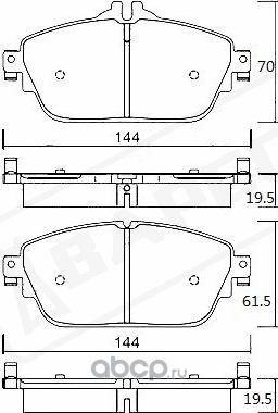 Колодки тормозные дисковые пер. MB C-CLASS (W205)(A205)(C205)(S205), E (Bapco). Артикул BP0462