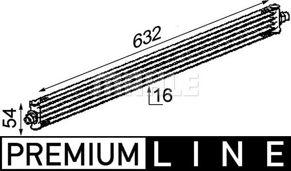 Радиатор масляный (маслоохладитель) для КПП Mahle Premium. Артикул CLC 17 000P