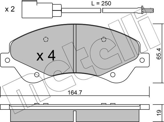 Тормозные колодки Metelli. Артикул 22-0679-0