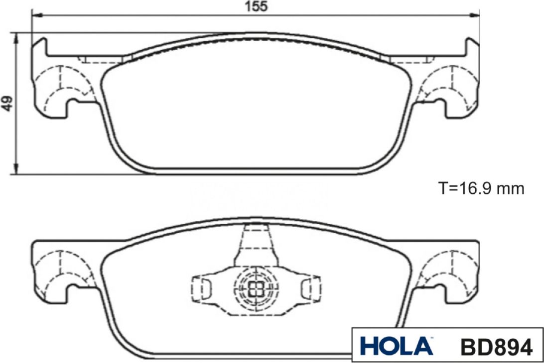 Тормозные колодки HOLA. Артикул BD894