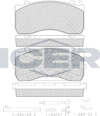 Тормозные колодки Icer. Артикул 151404-202